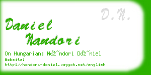 daniel nandori business card